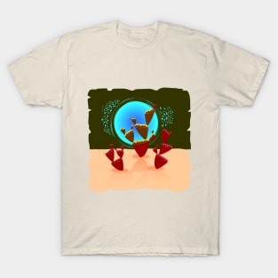 Bright blue sun T-Shirt